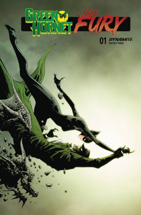 コミック・アニメ AMOSTOY GREEN FUZZ SU2CV w/FRITE GUNNER Green Hornet / Miss Fury Issue # 1x (Dynamite Entertainment)